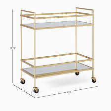 Odeon bar cart, seneca gold leaf/antique mirror $2,745.00. Terrace Bar Cart