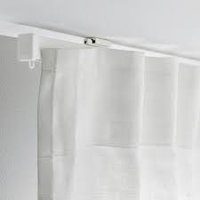 Vidga Single Track Rail White 55 Ikea In 2021 Ceiling Mounted Curtains Ceiling Mounted Curtain Track Curtain Rails