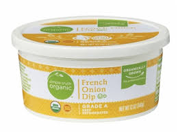 Icon nutritional facts · total fat 5g 8% · saturated fat 2.5g 13% · trans fat 0g · cholesterol 0mg 0% · sodium 170mg 7% · total carbohydrates 2g 1% · dietary fiber 0g . Simple Truth Organic French Onion Dip 12 Oz Mariano S