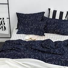 Black And White Pattern Bed Sheets Amazon Com Grid Duvet Cover Set 100 Cotton Bedding Black Grid Geometric Modern Pattern Printed On Bedroom Accessories Blue Comforter Sets Duvet Cover Sets
