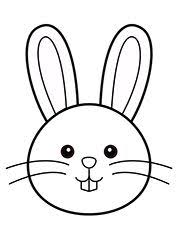 Tete De Lapin Pour Decorer Un Panier Ou Autre Dessin Lapin Dessin Lapin De Paques Lapin Dessin Facile