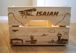 Details that matter • made of mdf. Airplane Wooden Crate Kids Toy Box Airplane Decor Boys Nursery D The Sinclair Company