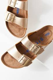 Birkenstock Soft Footbed Vs Regular Birkenstock Arizona Soft Footbed Metallic Sandal Birkenstock Metallic Sandals Types Of Sandals