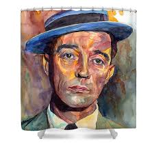 Buster Keaton Duvet Cover by Suzann Sines
