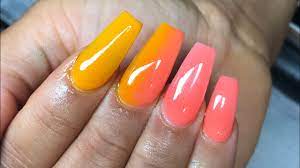 Summer Sunset Ombre Coffin Nails Youtube Sunset Nails Nails Ombre Acrylic Nails