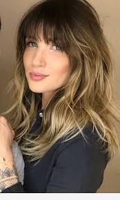 Light Brown Hair And Bangs Thick Hair Styles Bangs With Medium Hair Bangs And Balayage