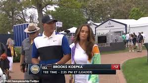 While koepka was being interviewed by the golf channel's todd lewis on thursday, dechambeau. Pga Golfer Brooks Koepka Appears To Ignore His Girlfriend S Good Luck Kiss Twice Express Digest
