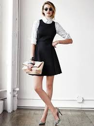 Black And White Button Up Shirt Outfit Banana Republic Shirt Under Dress Stylish Dresses White Shirt Outfits