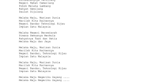 Lyrics melaka maju dan jaya : Lirik Lagu Melaka Maju Negeriku Sayang Docx Google Drive