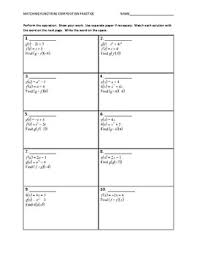 How to interpret math functions? Matching Function Composition Practice By Math Clips Tpt