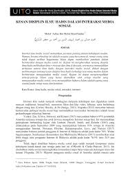 Finansialku akan membahas beberapa hal yang #1 bersihkan jaringan media sosial. Pdf Kesan Disiplin Ilmu Hadis Dalam Interaksi Media Sosial