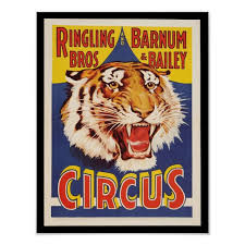 Ringling Bros Tiger Circus Poster Vintage Zazzle Com In 2020 Vintage Circus Posters Circus Poster Vintage Posters