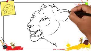 Draw two curved lines for the eyes. How To Draw A Lion Face Easy Slowly Step By Step For Kids And Beginners Youtube