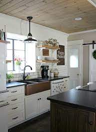 We know the main function of it is to cover the electrical and plumbing system of a building. Diy Wood Planked Ceiling Farmhouse Kitchen Decor Rustic Kitchen Sinks Kitchen Inspirations
