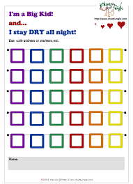 Printable Stay Dry At Overnight Incentive Chart Parenting