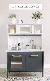 I originally wanted the kitchen to match our kitchen (ala my dollhouse), but i couldn't come up with a way that didn't involve contact paper, and i didn't thanks so much for keeping the cooktop. Ikea Duktig Play Kitchen Diy Makeover This Is An Inexpensive And Simple Diy Project To Make A Custom Kitch Diy Play Kitchen Ikea Toy Kitchen Ikea Play Kitchen