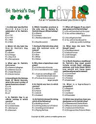 When do you take the bing halloween quiz? St Patricks Day Trivia Page 1 X2 St Patrick S Day Trivia St Patrick S Day Games St Patricks Games