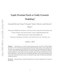 Behavioral finance by hus gary 17835 views. Pdf Equity Premium Puzzle Or Faulty Economic Modelling