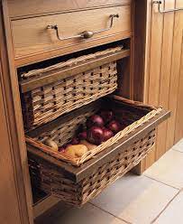 Wicker Vegetable Storage Baskets Vegetable Storage Luxury Kitchens Bespoke Furniture