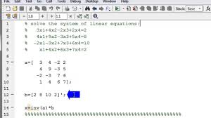 Solve A System Of Linear Equations In Matlab Using Matrix Inverse Method Youtube