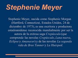 Stephenie Meyer Por Ela Serrano. Stephenie Meyer Stephenie Meyer, nacida  como Stephenie Morgan (Hartford, Connecticut, Estados Unidos, 24 de  diciembre.