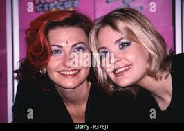 ARCIVE PICTURES. London.UK. Shelly McErlaine and Karen Poole (sisters) from  the 1990's English pop music duo Alisha's Attic. Late 1990's. Ref:  LMK11-MB2026-211118 LD/Landmark Media Stock Photo