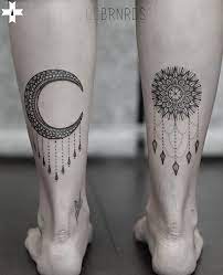Moon And Sun Done At Giahi Tattoo Piercing Lowenstrasse 22 By El Bernardes Leg Tattoos Tattoos Friend Tattoos