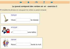 Faire l'exercice avec la série de questions n°3. Le Passe Compose Des Verbes En Er Clic Ma Classe