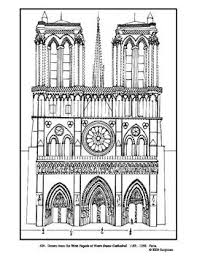 Notre Dame Cathedral Colouring Pages Coloring Books Architecture Color
