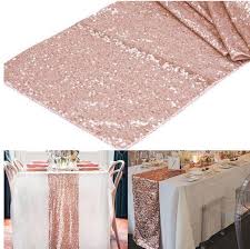 2pcs Rose Gold 12 X 108 Table Runners Sparkly Bling Table Runner Wedding Party Decorations Suppl Rose Gold Table Sequin Table Runner Gold Sequin Table Runner