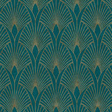 Précieuse et chargée d'histoire la couleur or habille reines et rois, princes et princesses. Livingwalls Papier Peint Intisse New Walls 50 S Glam Art Deco Metallique Bleu Vert Wall Art Fr