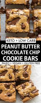 Peanut Butter Chocolate Chip Cookie Bars The Best Recipe The Big Man S World Recipe Low Carb Peanut Butter Peanut Butter Chocolate Chip Peanut Butter Chocolate Chip Cookies