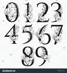 1 2 3 4 5 6 7 8 9 0 Vector Hand Drawn Floral Numbers Monograms Or Logos Numerics 1 2 3 4 5 6 7 8 9 0 With Flowers And Branc Flower Drawing Floral Font How To Draw Hands
