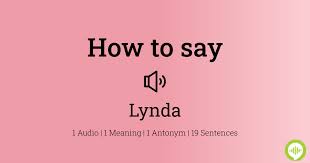 How to pronounce lynda