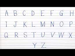 Now that we know about lines of symmetry, let's take a look at capital letters in the . Handwriting Practice How To Write Uppercase Alphabet In Four Lines Copy Capital Letters Abcd Youtube