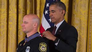 President to be awarded the nobel peace prize, after theodore roosevelt (1906) and woodrow wilson (1919)—both of whom received the award during their terms—and jimmy carter (2002), who received the award 21 years after leaving office. Obama Awards Medal Of Valor To 13 Police Officers