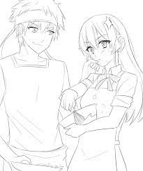14 of cute anime drawings emo couple coloring pages anime. Anime Couple Coloring Pages Free Coloring Pages
