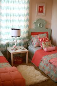 Decorating With Shades Of Coral Blue Girls Rooms Girl Room Turquoise Girls Rooms
