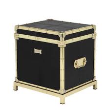 Eichholtz Black Leather Flight Case Furniture Storage Leather Trunk