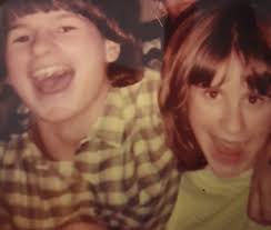 Then and now! Leavers 1986. Joanne Mayhew and Kathryn Brewin messing around  in our form room, at our first sleepover and enjoying cocktails to  celebrate my 50th birthday.