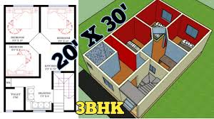 Are you are looking for 5 bhk house design plans, five bedroom home map, 5 bedroom ghar naksha, make my house offers a complete architecture solution for the 5 bhk small house. 600 Sqft 3bhk House Plan 20x30 Feet House Plan 20 30 House Design 3bhk 3d House Plan Youtube