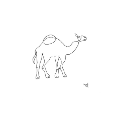 The most common camel drawing material is paper. Camels Ships Of The Desert A4 Pen Continuous Line Doodles