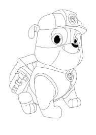 Paw patrol on the farm coloring pages. Paw Patrol Rubble Coloring Pages 4 Free Printable Coloring Sheets 2020