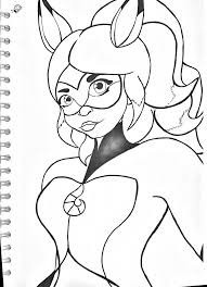 Rena rouge the fox superhero from miraculous ladybug and cat noir. Rena Rouge Sketchbook Pen Drawing By Craftycoccinelle On Deviantart