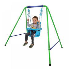 Angmile Baby Swing Set With Swings Indoor Outdoor Toddler Swing Playset With A Frame Metal Swing Stand For 9 36 Months Walmart Com