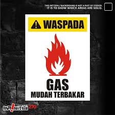 Awas, kandungan mudah terbakar dalam krim emolien! Jual Sticker Safety Sign K3 Waspada Gas Mudah Terbakar 30cm Wskim 037 Di Lapak Vanjaya Shop Bukalapak