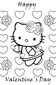 Happy Valentines Day Coloring Pages Kitty In 2020 Hello Kitty Colouring Pages Valentines Day Coloring Page Hello Kitty Coloring