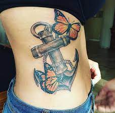Anchor Cross Monarch Butterfly Tattoo Butterfly Tattoo Tattoos Fighter Tattoo