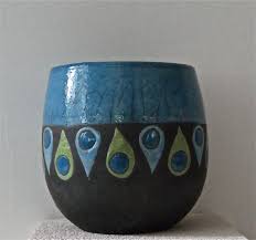 Mug Raku Bleu Canard Motifs Gouttes Raku Ceramics Pottery Mugs Ceramic Clay