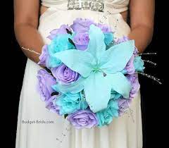 The bold and rich colours of the season. Lavender Lilac And Aqua Wedding Flower Bouquet With Silver Cheap Wedding Flowers Aqua Wedding Flowers Turquoise Wedding